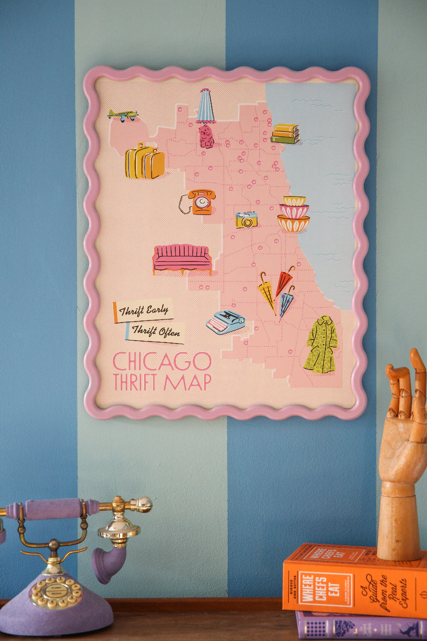 Chicago Thrift Map Print 16x20